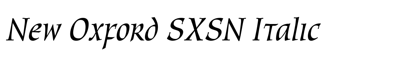 New Oxford SXSN Italic